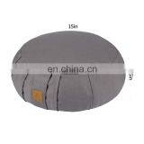 Round Zippered Organic Cotton Zafu Meditation Cushion Zabuton Meditation Pillow Yoga Bolster/Pillow Floor Seat Natural Buckwheat thumbnail-1