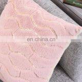 Luxury Warm Pink Sequin Faux Rabbit Fur Cushion With Shepa thumbnail-5