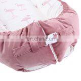 100% Cotton Newborn Portable Crib Baby Nest Sleeping Bassinet for Bed Portable Baby Lounger thumbnail-4