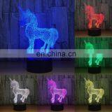 Led 7 Color Acrylic Plate 3d Night Light Romantic Lamp Sleeping Light thumbnail-7