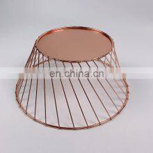 Countertop Fruits Bowl Food Holder Steel Mesh Rack Kitchen Drawer Gold Iron Baskets Metal Fruit Wire Basket thumbnail-3