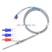 2M Stainless Steel RTD PT100 Temperature Sensor Probe Thermal Thermocouple Tester Detector M8 Thread Industrial Sensor