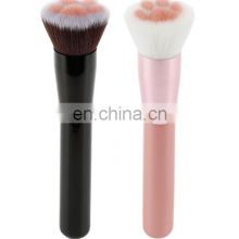 High-end cat claw shape synthetic hair glitter pink handle makeup brush powder blush brush for women beauty