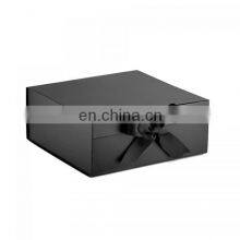 Custom Black Magnetic Closure Cardboard Gift Packaging Box Design With Hot Stamping Logo thumbnail-3