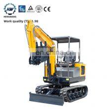 Factory direct sales low price 1.8 ton 2ton hydraulic mini digger mini excavator