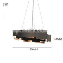 American Style Simple Round LED Pendant Light Restaurant Bar Metal Chandelier LED Indoor Ceiling Lamp thumbnail-5