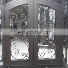 Unique Residential Round Safety Custom Wrought Iron Entry Front Door thumbnail-5