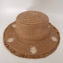 Summer Casual Hat Small Daisy Simple Atmosphere Sun Hat Hand Woven Straw Hat thumbnail-3