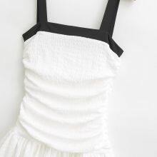 2025 Spring New European and American Wind Ball Version Texture Slimming Strap Dress for Women thumbnail-3