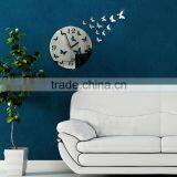 Alforever DIY Butterfly Art Mirror Wall Clock for Home Decoration thumbnail-1