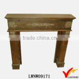France Country Antique Wooden Fireplace Mantel