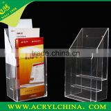 stylish perspex brochure display stand, elegant design PMMA brochure display stand, Chinese acrylic brochure display stand