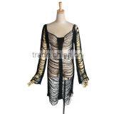 M-018 Fashion and Cute Sunk Broken Sweater With Skeleton Pattern thumbnail-4