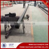 Hot dip galvanized and black color square steel road lighting pole and lamp post