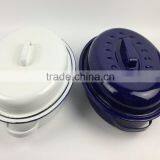 Enamel Coated Steel Pot,Enamel Roast Chicken Pan ,Enamel Oval Roaster , Self Basting Oval Roaster,Roast Chicken Machine, thumbnail-4