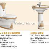 Chaozhou Ceramic Sanitary Ware Bathroom Decorated Toilet Set thumbnail-2
