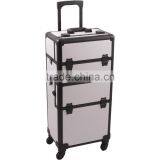 4-Wheel 2-in-1 Rolling Makeup Case With Easy-Slide and Extendable Trays, Includes Removable Tray and Extra Lid, 31-Inch, Smooth thumbnail-2