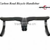 Hot Sale Riser Bar With Stem Inter Cable 400/420/440mm Road Bike Carbon Handlebar Matte Carbon Bicycle Parts thumbnail-3