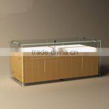 Wood Cell Phone Case Display Table Rack With Glass thumbnail-1