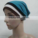 C004 New Muslim Underscarf With 3 Lines,cotton Underscarf and Hats thumbnail-1