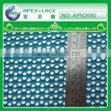 Elastic Mesh Fabric/polyester Mesh Lace Fabric for Girls Flower Lace Dress-APN3690