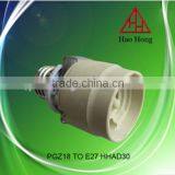 HAOHONG Ceramic PGZ18 to E27 Lamp Adapter