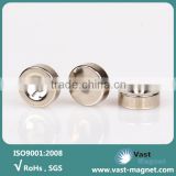 Sintered ndfeb magnets with countersunk