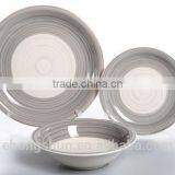 Color Rim Stoneware Glazed Dinner Set/12/16/18/19/20/30pcs Color Glazed Dishware/tableware thumbnail-5