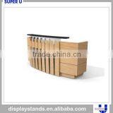 Wooden-cash-counter u Shaped Counter With Wood Vitrine