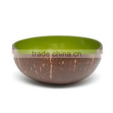 Best selling High quality handmade vietnam green lacquer coconut shell bowl