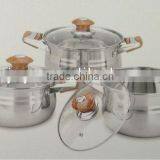 410# Stainless Steel16/18/20CM 6 Pcs Metal Cooking Pot thumbnail-1