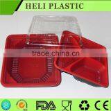 The 2015 New Round Plastic Food Container With Lid 3 Compartments thumbnail-2
