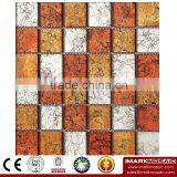 IMARK Mixed Silvery and Red Color Mosaic by Gold Foil Glass Mosaic Tiles for Wall Decoration Code IXGM8-070