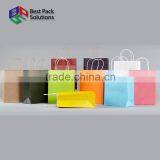 Colorful Kraft Paper Bag With Twisted Handle thumbnail-2
