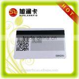 Transparent Business Pvc Plastic Magnetic Stripe Cards With 2 Track Black Strip