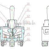 Toggle Switch,toggle Switches With Metal Shake Handle,auto Resetting Toggle Switch thumbnail-2