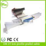 Parallel LPT Printer Port Cable With Low Profile Bracket for Motehr Board