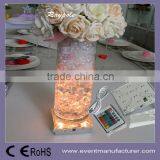 10cm RGB Batter Powered LED Cenetrpiece Light Base for Wedding Table Decoration