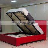 Modern Style Red PU PVC Lift Storage Bed #1512 thumbnail-2