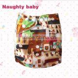 Naughty Baby Reusable Print Baby Pocket Cloth Diapers, Sleepy Cloth Diaper thumbnail-3