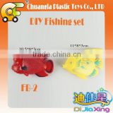 DIY plastic magnetic fishing toy set for kid