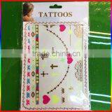 Eco-friendly Fashion Gold Metallic Flash Golden Fluorescent Tattoo Sticker thumbnail-1