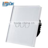 toughed glass panel smart wall switch for home system