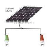 Solar Indoor Lantern With 2pcs 3W Superbright Lamp
