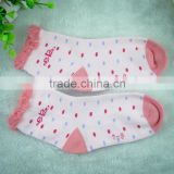 Factory Custom High quality Women socks,dotted pink color style fashion trend tight ankle socks