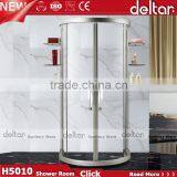 Stainless Steel Roller CHEAP PRICE Fan-shaped Shower Room With Acrylic Tray Tempered Glass Shower Enclosure thumbnail-6