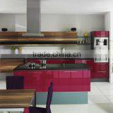 High Gloss Red Kitchen Cabinet for Small Mini Kitchens thumbnail-3