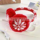 Snowflake Jacquard Design Earphone Earmuffs thumbnail-3