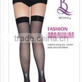 Black Sheer Thigh Highs With Printed Silver Spiderweb Stockings