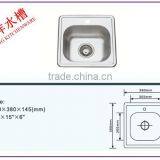 JZ-182 201 Single Bowl Stainless Steel Kitchen Sink thumbnail-1